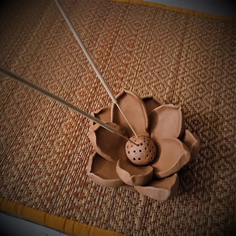 Terracotta Sachii "3-d Lotus Incense Stick Holder